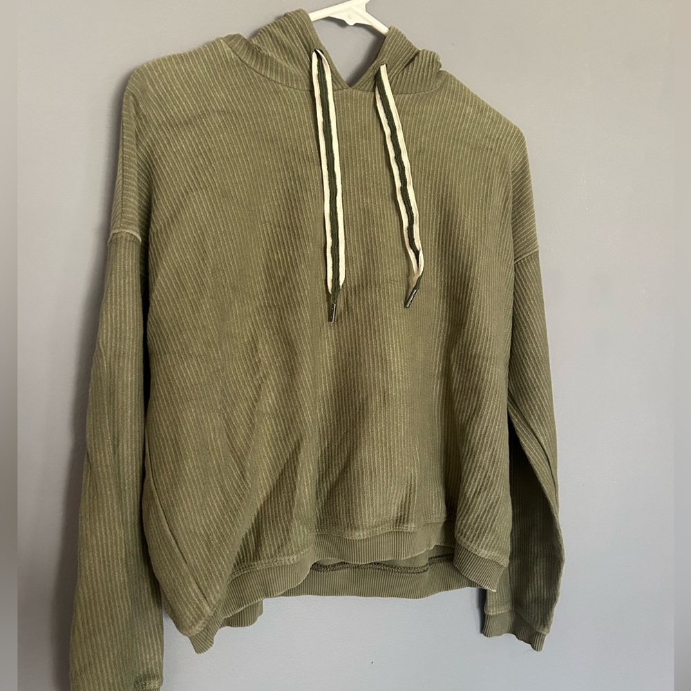 Aerie Cropped Corded Hoodie
